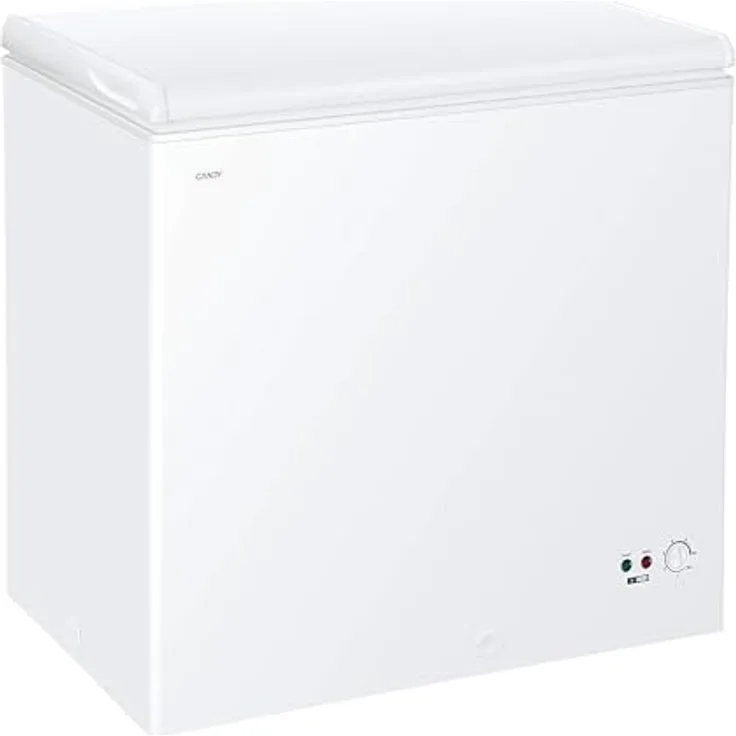 Candy CCHH 200E, horizontaler Gefrierschrank mit 196 l Lagerkapazität, statische Technologie, externe elektronische Steuerung, Temperaturanzeige, Alarm, 39 dB, Weiß