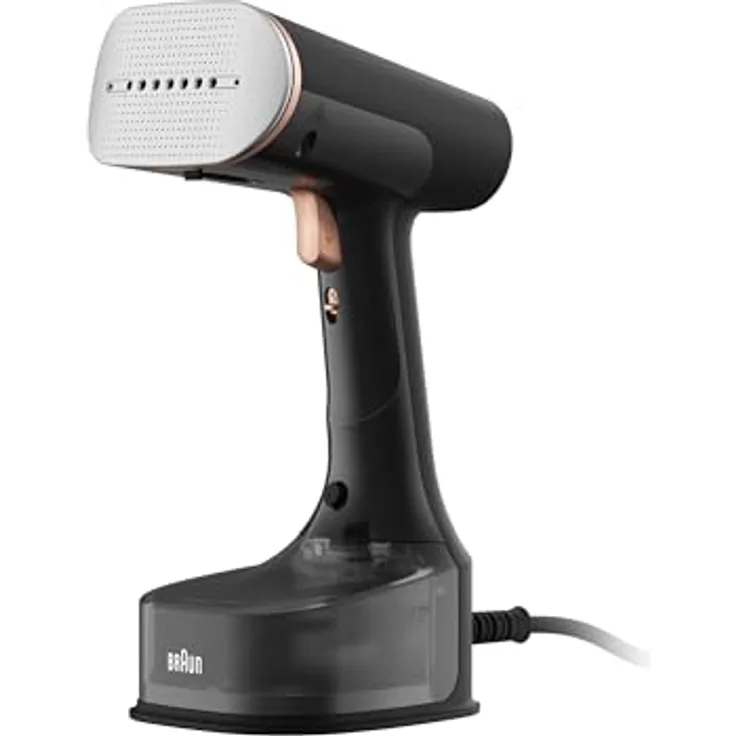 Braun QuickStyle 7 GS7077BK Dampfglätter, Dual FreeGlide 3D Technologie, FastSteam Technologie, Steamer, Dampf 35 g/min, Wassertank 250 ml, 3 m Kabellänge, 1600W, Schwarz/Kupfer