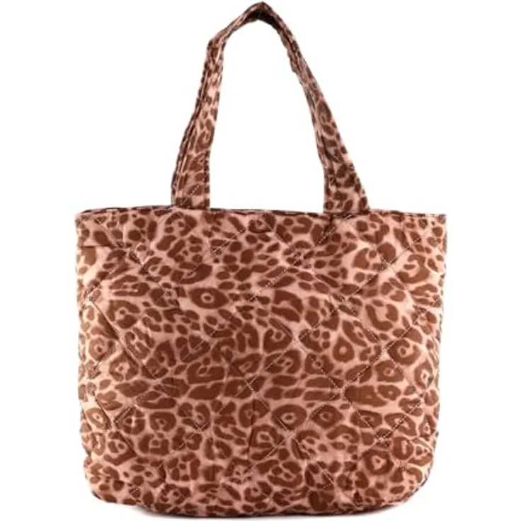 Seidenfelt Hetta Shopper Tasche, 34.5 cm x 17 cm x 40 cm, Leo Print Rose, 100% Polyester – Bild 3