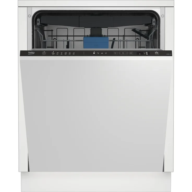 Beko B300 BDIN36550, Vollintegrierter Geschirrspüler, 60 cm, Schwarz, 15 Maßgedecke, Fast+ Technologie, leise mit 44 dB