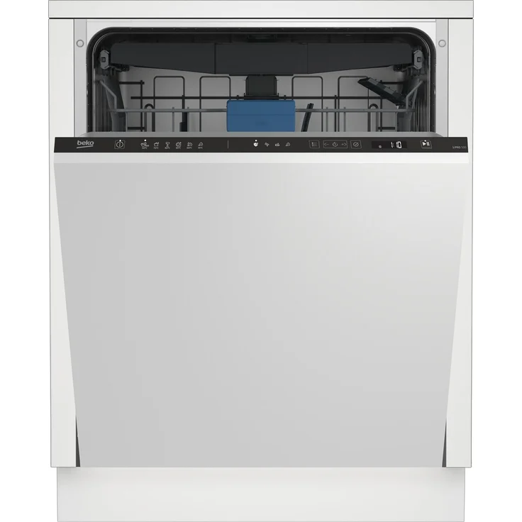 Beko B300 BDIN36550, Vollintegrierter Geschirrspüler, 60 cm, Schwarz, 15 Maßgedecke, Fast+ Technologie, leise mit 44 dB