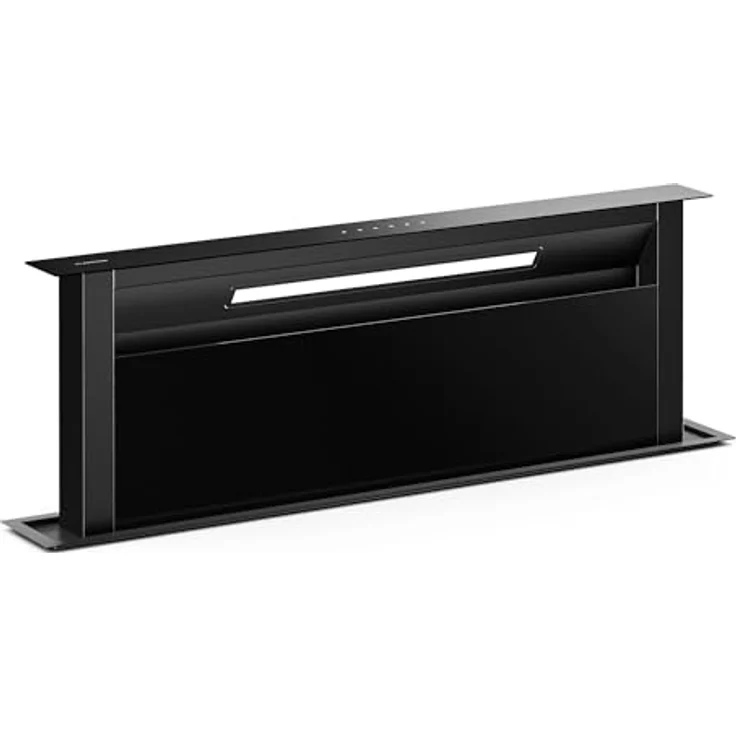 Klarstein Velaire Dunstabzugshaube 90cm - A++ Downdraft, 906 m³/h Luftstrom, Touch-Bedienung, LED, Schwarz, Spülmaschinenfester Filter – Bild 1