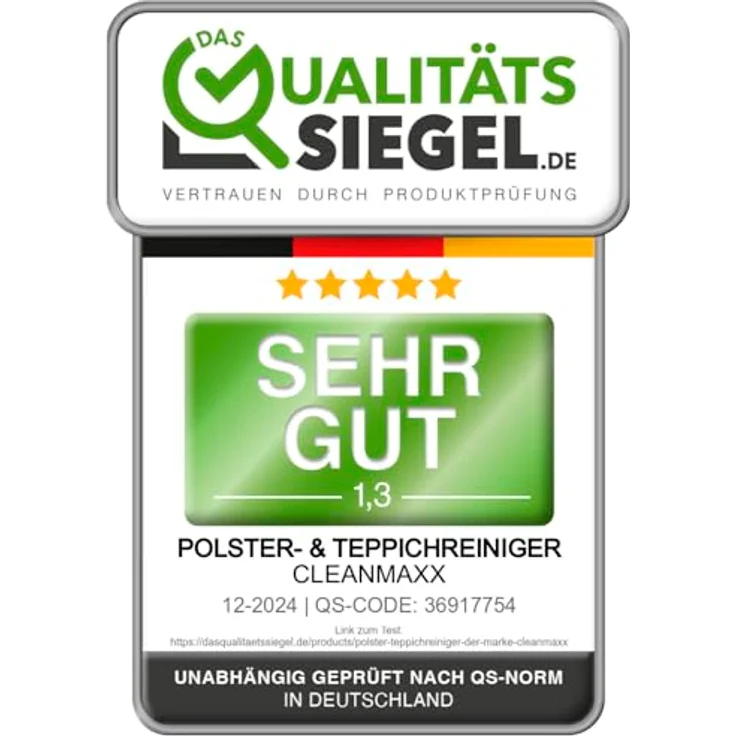 CLEANmaxx Teppichreiniger Pro Steam, 2000 W, inkl. EASYmaxx Teppichreiniger-Konzentrat, Vier Reinigungsmodi, Selbstreinigungsmodus, 1,6 m Schlauch, 5 m Kabel – Bild 2
