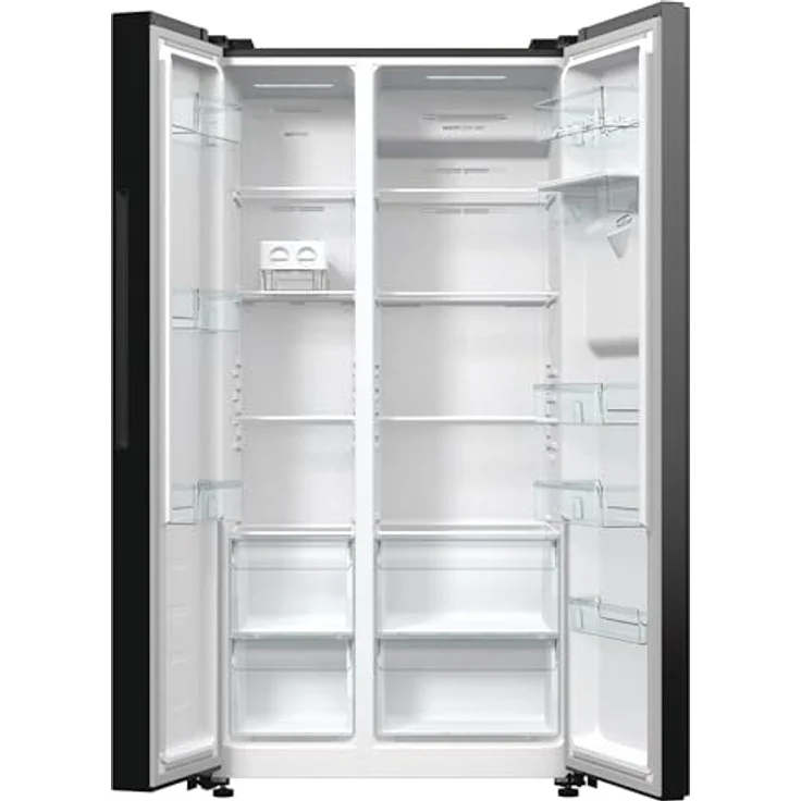 Gorenje NRR 9185 EABXLWD Side-by-Side-Kühlschrank, freistehend, schwarz, NoFrost, Breite 91 cm, Energieklasse E – Bild 4