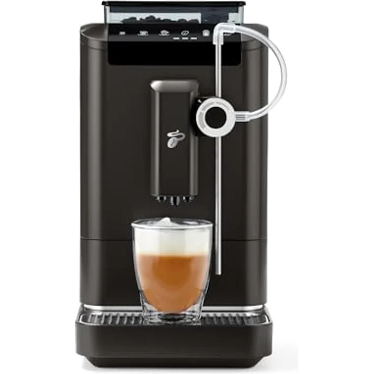 Tchibo Kaffeevollautomat Esperto2 Milk mit One-Touch Milchfunktion und 2-Tassen-Funktion für Espresso, Caffè Crema, Capuccino und Milchschaum, Granite Black – Bild 2