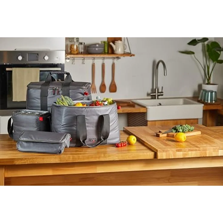 Resto Kühltasche 5506, praktische Kühlbox mit 5,5 l Fassungsvermögen, graue Polyesterfarbe, passive Kühltechnologie – Bild 8