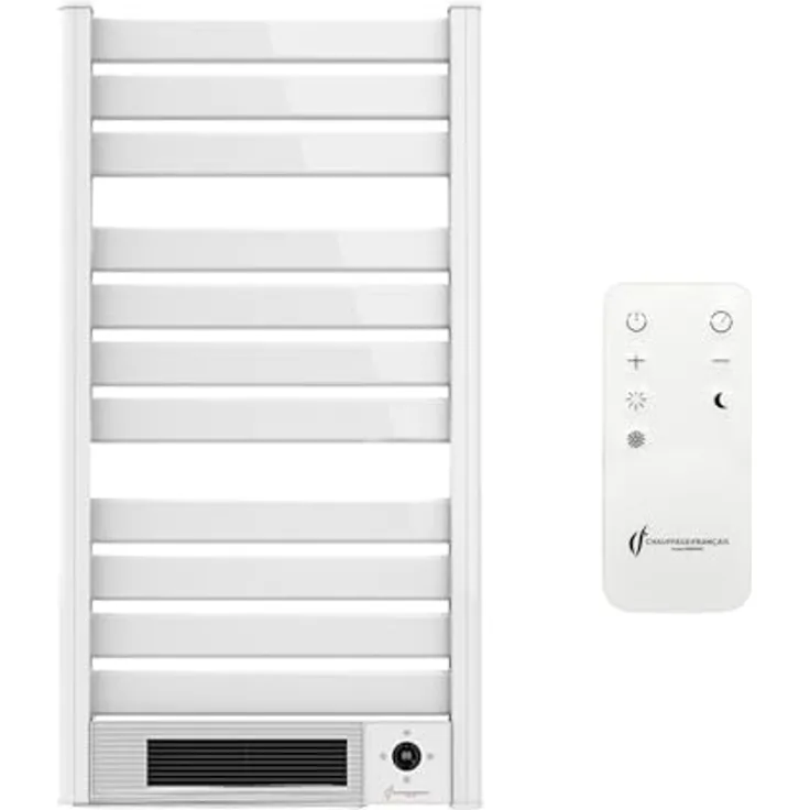 Sannover Omiros Handtuchtrockner mit Gebläse, 2000 W, LED-Display, Fernbedienung, weiß