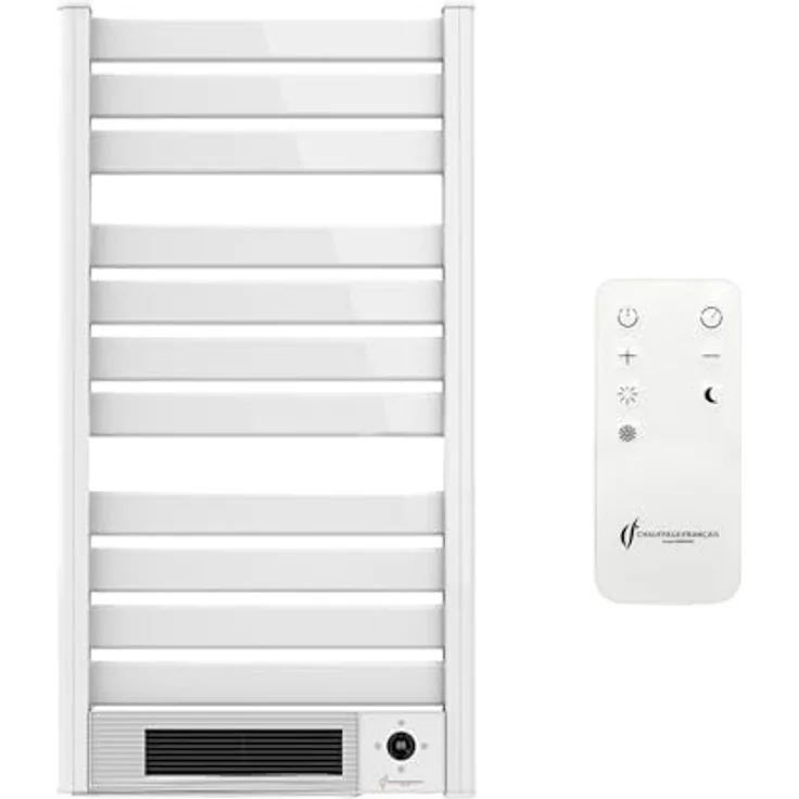 Sannover Omiros Handtuchtrockner mit Gebläse, 2000 W, LED-Display, Fernbedienung, weiß – Bild 1
