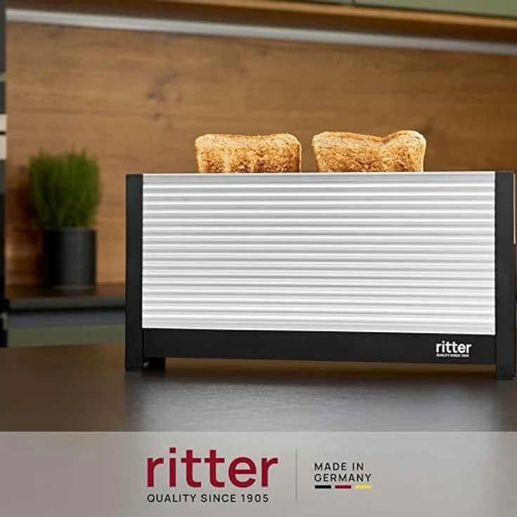 Ritter Toaster volcano 3, Aluminium, Langschlitztoaster mit hochwertigen Aluminiumfronten, made in Germany – Bild 3