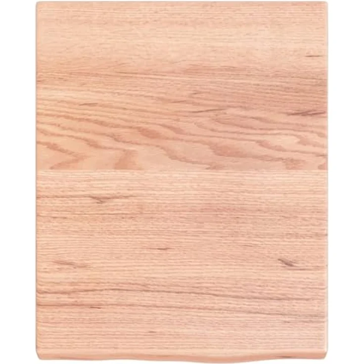 vidaXL Schneidebrett Waschtischplatte Hellbraun 40x50x(2-4) cm Massivholz Behandelt, Oak Wood, Handgefertigt mit Naturkante – Bild 10