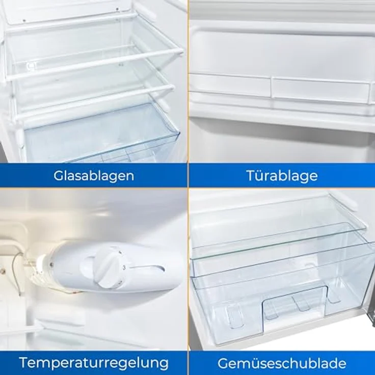 Exquisit Vollraumkühlschrank KS85-V-091E inoxlook | Kühlschrank ohne Gefrierfach freistehend 75 L Volumen | Vollraumkühlschrank ohne Gefrierfach Edelstahloptik – Bild 3