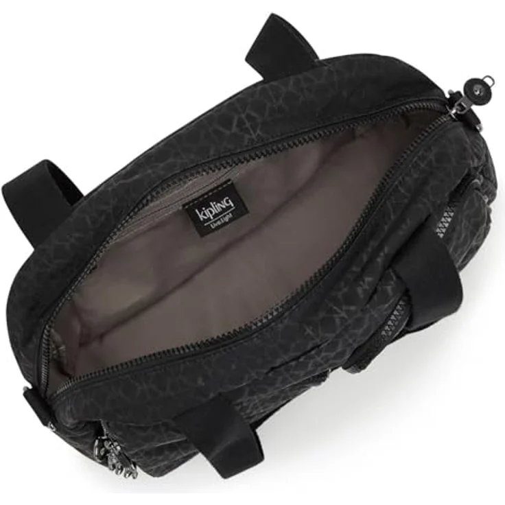 KIPLING Cool Defea Umhängetasche, sportive Schultertasche in Schwarz mit Zipperfächern und verstellbarem Schulterriemen – Bild 5