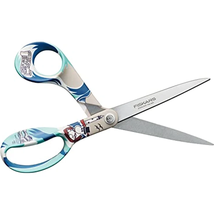 Fiskars X Moomin Allzweckschere mit Mumin-Design, Rechtshändig, Länge: 21 cm, Klingen aus rostfreiem Stahl, Muminpapa, 1005231 – Bild 3