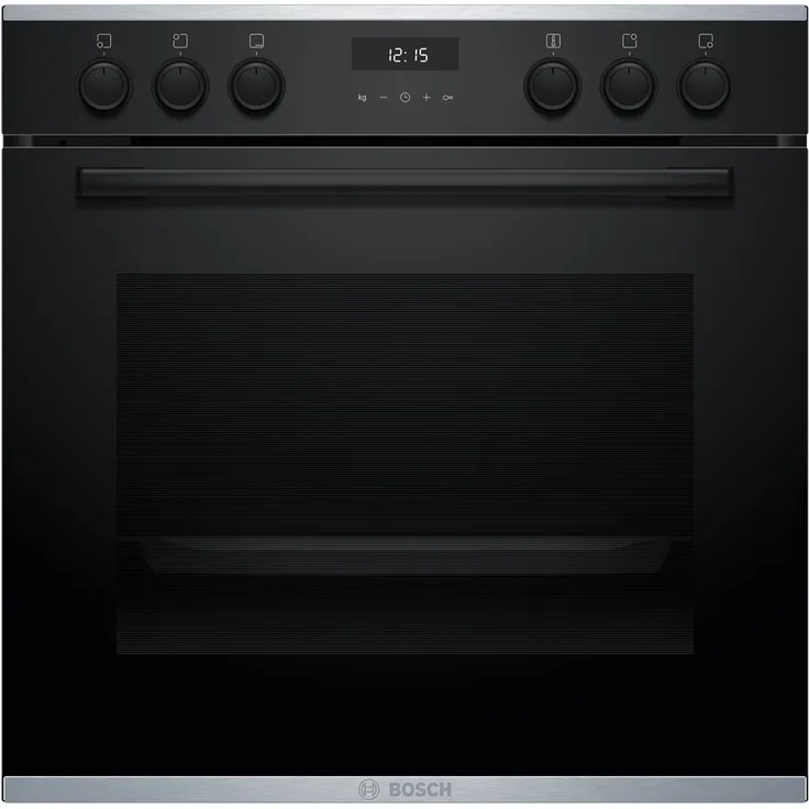 Bosch HEG237BB5, Serie 6 Einbau-Herd, 60 x 60 cm, Schwarz, mit 8 Beheizungsarten, 71 l Garraum, AutoPilot und Eco Clean Direct