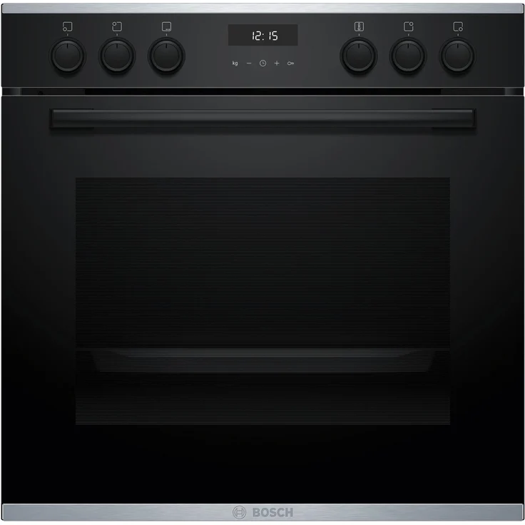 Bosch HEG237BB5, Serie 6 Einbau-Herd, 60 x 60 cm, Schwarz, mit 8 Beheizungsarten, 71 l Garraum, AutoPilot und Eco Clean Direct