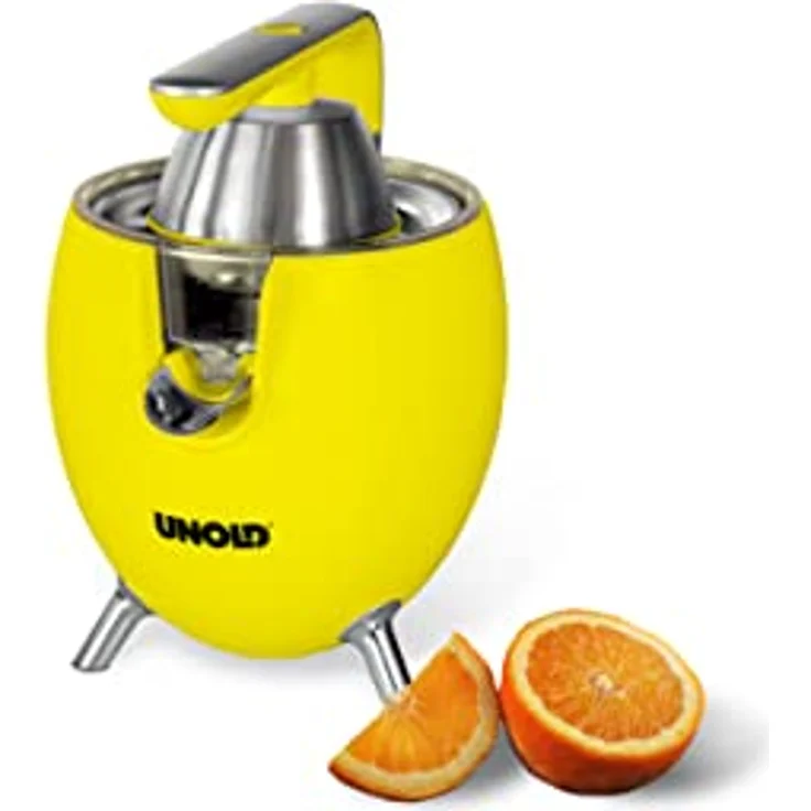 Unold 78132 Power Juicy Yellow Zitruspresse, 300W, zwei unterschiedlich große Kegel, Kunststoff, Edelstahl, gelb – Bild 6