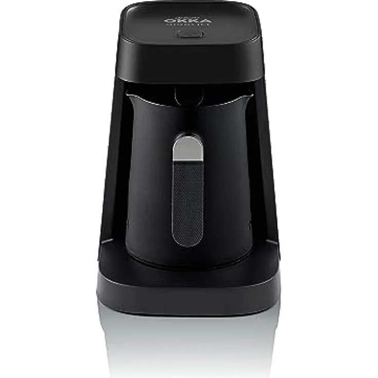 Arzum OKKA MINIO JET türkische Kaffeemaschine, türkische Kaffeekanne, 400 W, 5 Tassen Kaffeekapazität, Überlaufschutz, akustisches Warnsystem (Chrom) – Bild 1