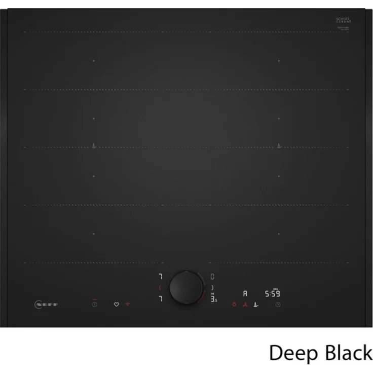 NEFF Induktions-Kochfeld N 90 T66YYY4B0, autarkes 60 cm Kochfeld in mattschwarz mit FlexDesign und Twist Pad Funktionen