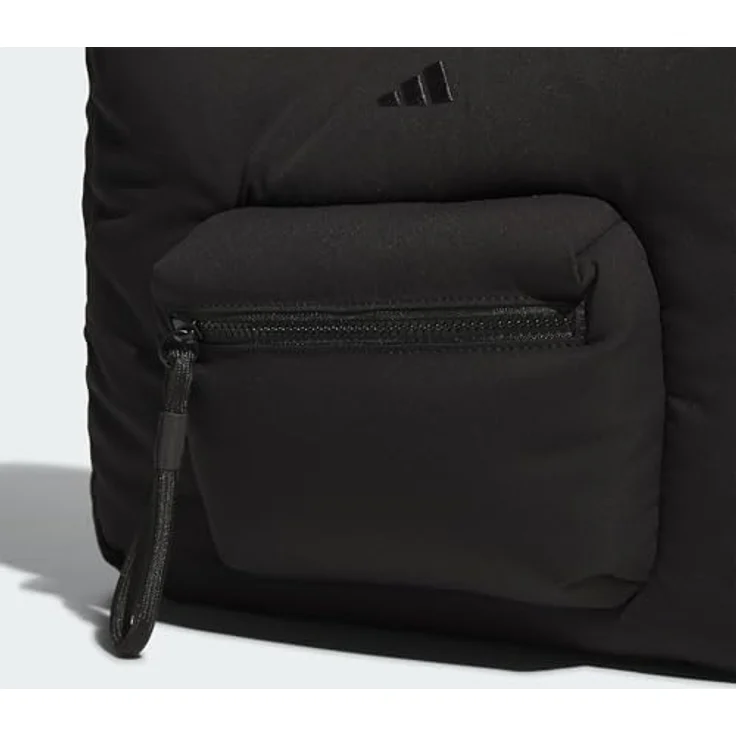 adidas Performance MH PF TOTE BAG, Sporttasche in Puffy Optik aus strapazierfähigem Polyester, geräumiges Hauptfach, schwarz – Bild 3