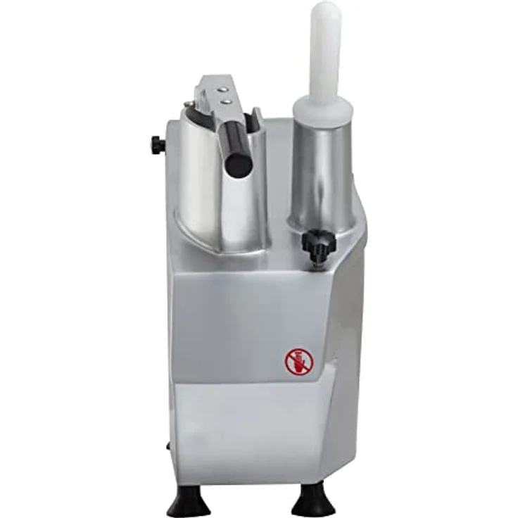GastroHero Gemüseschneider, elektrischer Gemüse-Cutter mit 300 kg/h Leistung, 5 Scheiben Ø 2-7 mm, Aluminium, für Gastronomie – Bild 4
