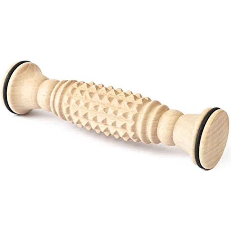 Tuuli Accessories Massage Massagerolle Massageroller Massagegerät Fuß Fußmassagegerät aus Holz 20 x 5 cm