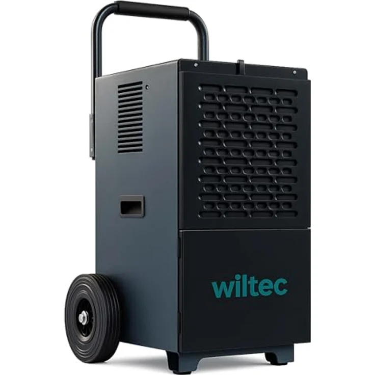 Wiltec Bautrockner WDH 50, Entfeuchter bis 50 l/Tag, 650 W mit 7 l Tank und 24h Timer, ideal für Wasserschäden – Bild 1