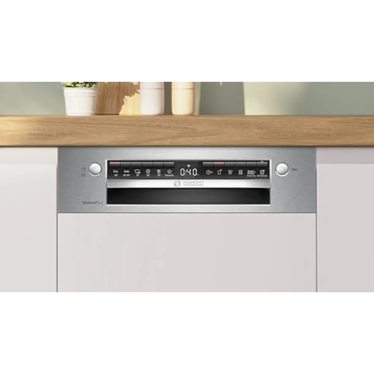 Bosch Serie 4 SPI4HMS13E, Halb integrierter Geschirrspüler, 10 Maßgedecke, 45 cm breit, Weiß, Edelstahl, EcoSilence Drive, Home Connect, AquaStop – Bild 9