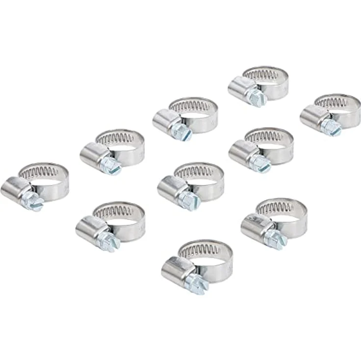 BGS technic Schlauchklemmen 8095-12x20, rostfrei, für Schläuche 12-20 mm, 10-tlg. Set – Bild 1
