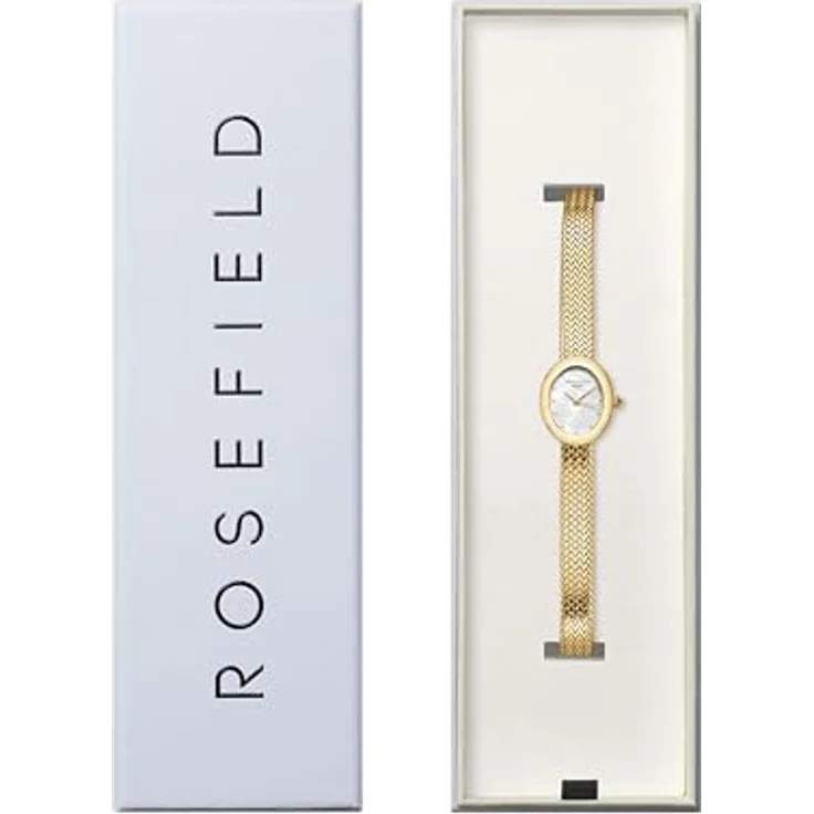 Rosefield Mini Oval Gold, Damen-Armbanduhr, wasserdicht bis 3 ATM, elegantes Design – Bild 5