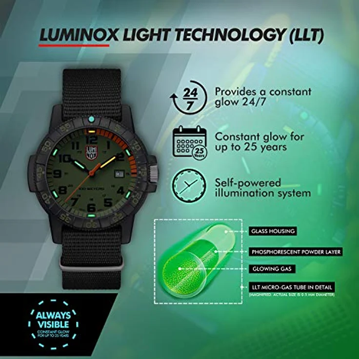 Luminox Herren Armbanduhr XS.0337 Leatherback Sea Turtle Giant 44 mm, Outdoor Uhr – Bild 3
