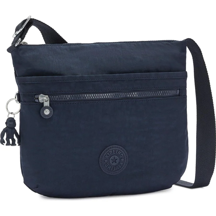 Kipling Basic Arto, Umhängetasche 29 cm aus robustem Material, blau mit verstellbarem Schultergurt und mehreren Seitentaschen