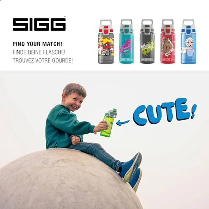 Sigg Uni VIVA ONE Blue, Sport, 0.5 L, Polypropylen, BPA Frei, Blau Trinkflasche – Bild 5