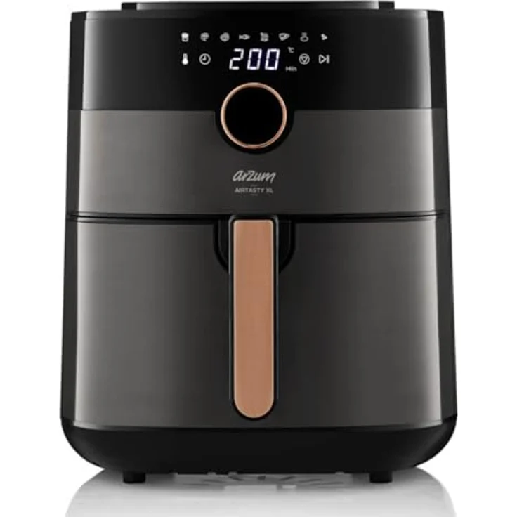 Arzum Heißluftfritteuse Airtasty Air Fryer 1750W 6 Liter 8 Programme, Schwarz – Bild 2