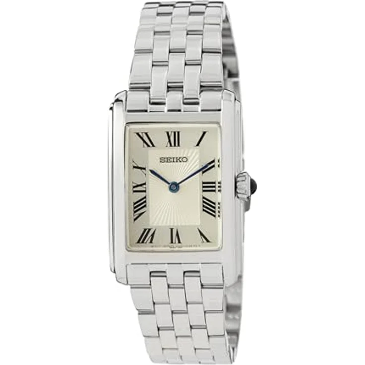 Seiko Klassische Uhr SWR083P1, Edelstahlgehäuse, Hardlexglas, wasserdicht, LumiBrite Leuchtbeschichtung – Bild 1