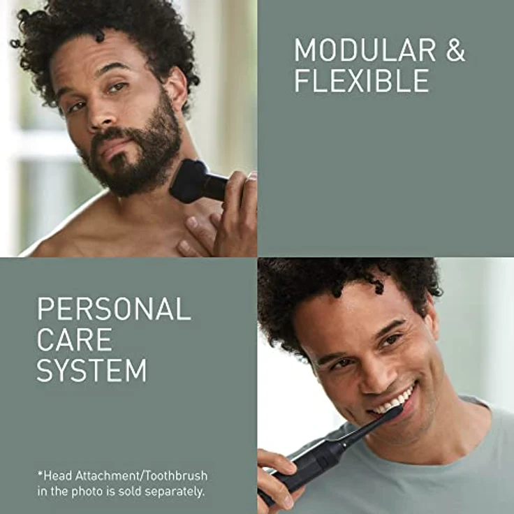 Panasonic MULTISHAPE modulares Körperpflege-System ER-CBL1, Hauptgerät für Bart-/Körper-/Haar- und Nasen-/Ohren-/Augenbrauentrimmer, 3-Klingen-Rasierer, Zahnbürste mit wiederaufladbarem Li-Ionen-Akku – Bild 4