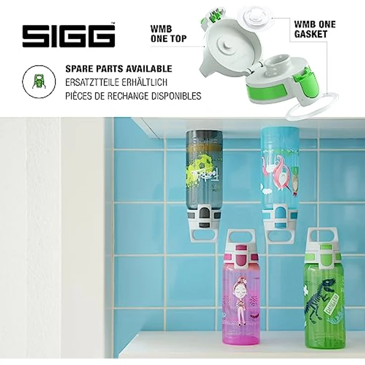 SIGG VIVA ONE Kinder Trinkflasche (0.5 L), schadstofffreie Kinderflasche mit auslaufsicherem Deckel, einhändig bedienbare Wasserflasche für Kinder – Bild 4