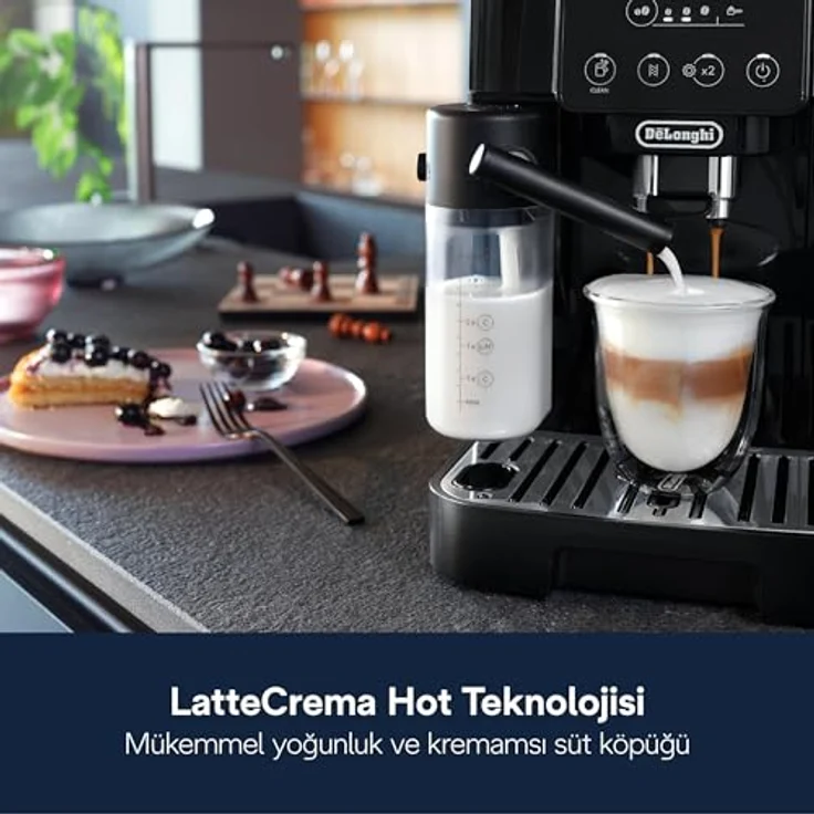 De'Longhi Kaffeevollautomat Magnifica Start Milk - ECAM 223.61.GB, kompakt, mit LatteCrema-Hot-Milchsystem und 13-stufigem Kegelmahlwerk, schwarz – Bild 7