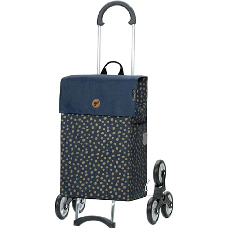 Andersen Shopper Treppensteiger Scala Shopper Fita, Einkaufstrolley 57 cm, blau, 100% Polyester, 35 x 23 cm – Bild 1