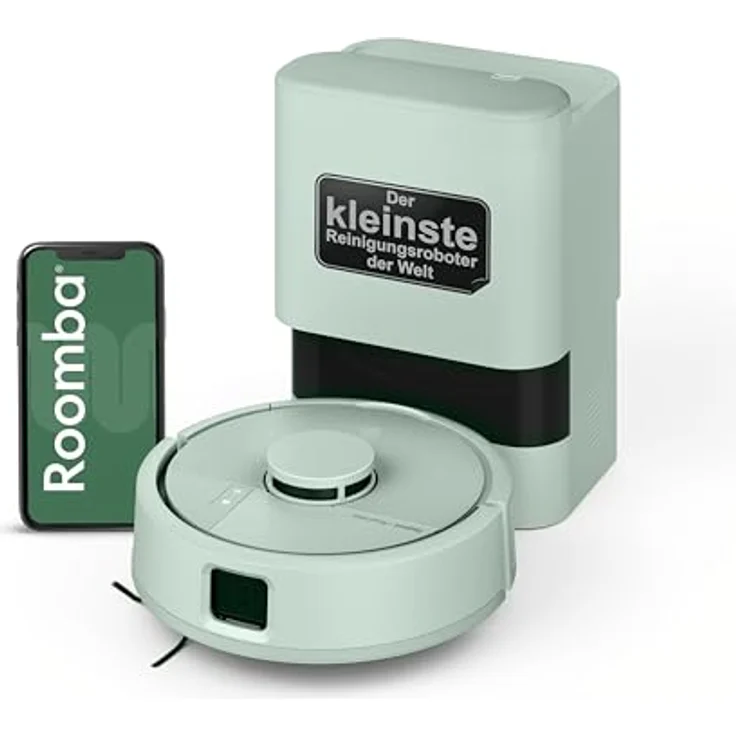 iRobot Roomba® Mini Saug- & Wischroboter mit AutoEmpty™ Dock, intensive Saugleistung, Minze – Bild 1