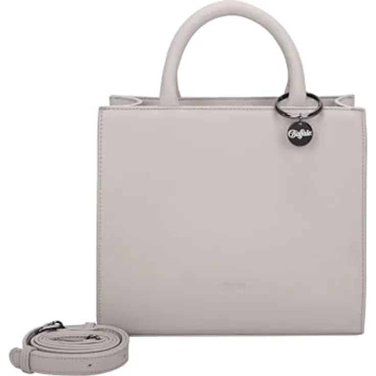 Buffalo Big Boxy Handtasche 26 cm, Beige, mit abnehmbaren Schulterriemen