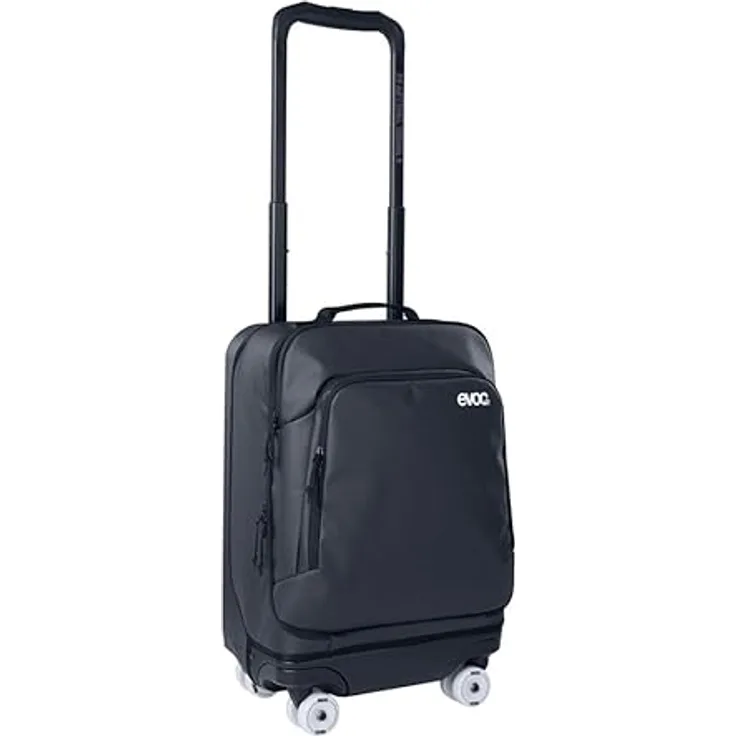 Evoc 4 Rollen Kabinentrolley, 55 cm mit Laptopfach, schwarz, 100% Polyester, 36 cm x 23 cm x 55 cm
