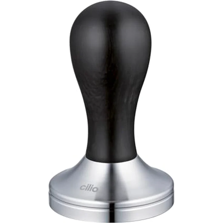 Cilio 550924 Tamper, Edelstahl, für 58 mm Siebträger, aus afrikanischem Schwarzholz, langlebig und stilvoll – Bild 1