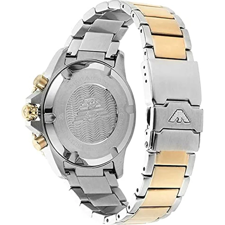 Emporio Armani Herrenuhr , Chronographenwerk, 43mm Silber/Stahl Edelstahlgehäuse mit einem Edelstahlarmband, AR11362 – Bild 2