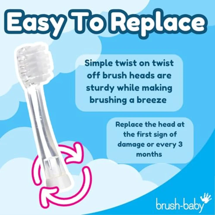 Brush-Baby, Zahnbürstenkopf, BabySonic (4 x) – Bild 5