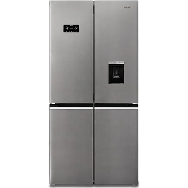 Sharp SJ-NFA35IHDPD-EU Side by Side Kühl-Gefrierkombination, EEK D, AdvancedNoFrost, Wasserspender, Twist-Ice-Maker, Inverter-Kompressor, Ped Inox – Bild 1