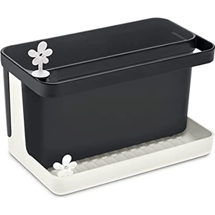 koziol Spül-Organizer Park It, Kunststoff, cosmos black - weiß, 11,7 x 19,8 x 15,8 cm – Bild 2