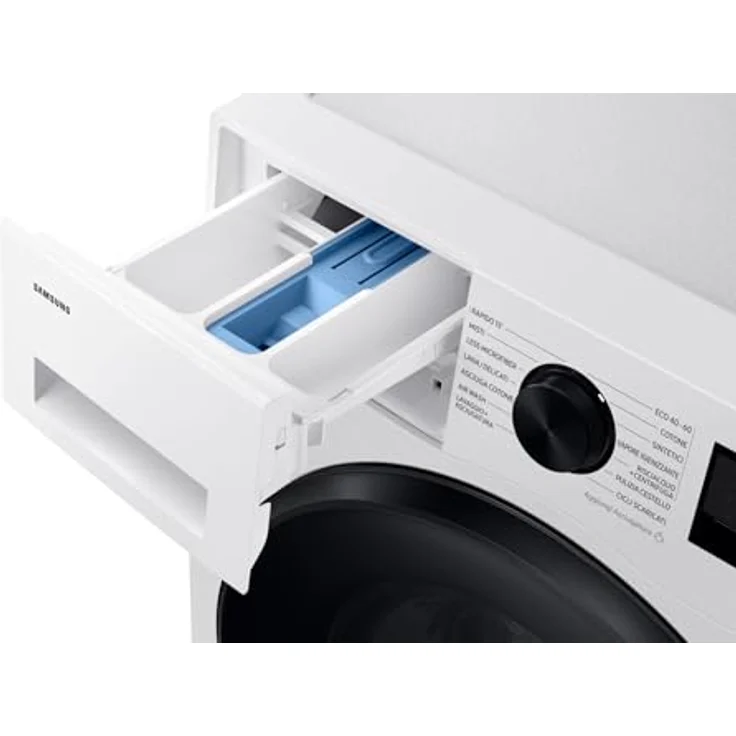 Samsung WD90DG5B15BE Waschtrockner, Freistehend, Frontlader, StayClean-Schublade, Air Wash-Technologie, Weiß D – Bild 9