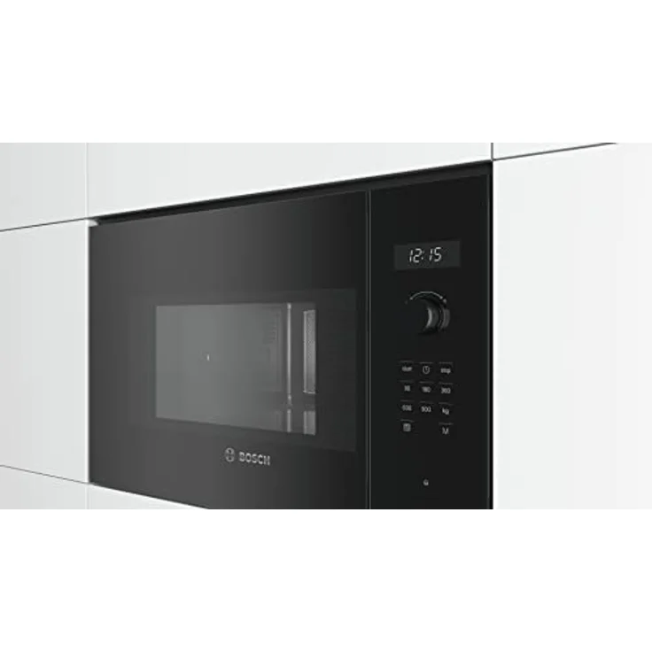 Bosch BFL554MB0 Mikrowelle, Einbaugerät, 25 Liter Garraum, 900 Watt, Memoryfunktion, Gewichtsautomatik, 7 Automatik-Programme, schwarz – Bild 3
