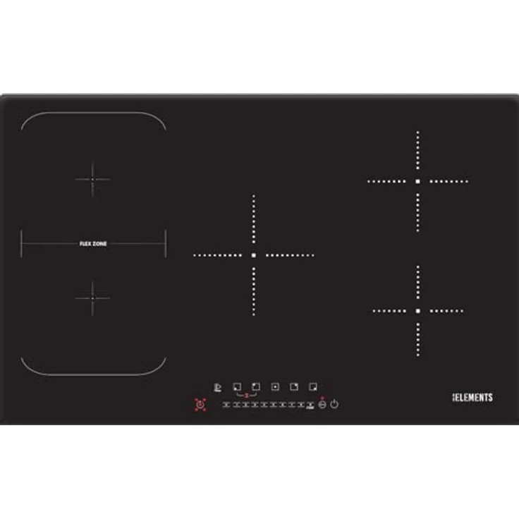 KB-ELEMENTS Induktionskochfeld 5 Platten - Induktionskochfeld 80cm, Autarkes Induktionskochfeld, 10200 Watt, Rahmenlos, Touch-Bedienung,99Min Timer, Kindersicherung, Aut. Abschaltung – Bild 1