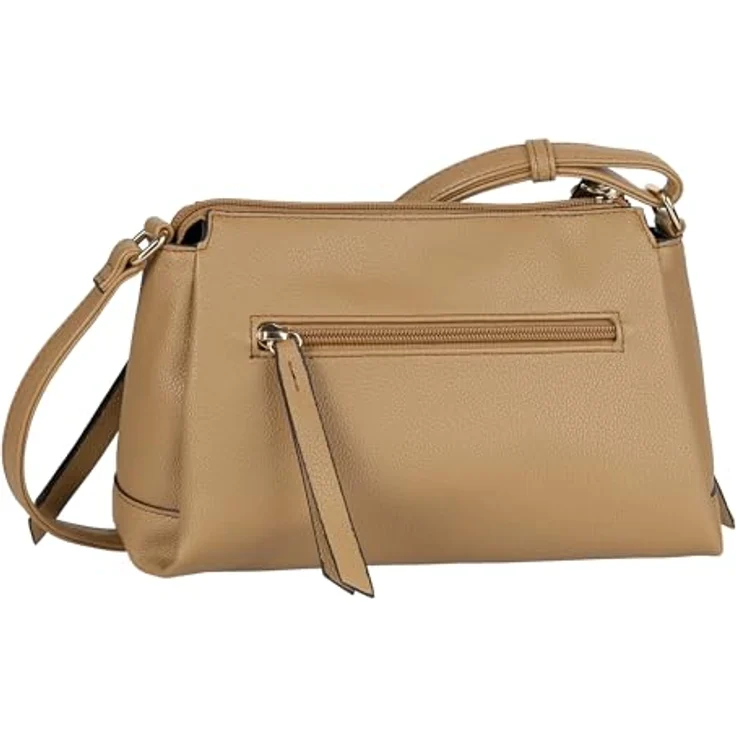 Gabor Jenny Umhängetasche S, 23 cm, Beige, robuste Polyurethan-Verarbeitung, längenverstellbarer abnehmbarer Umhängeriemen, praktische Fächer – Bild 2